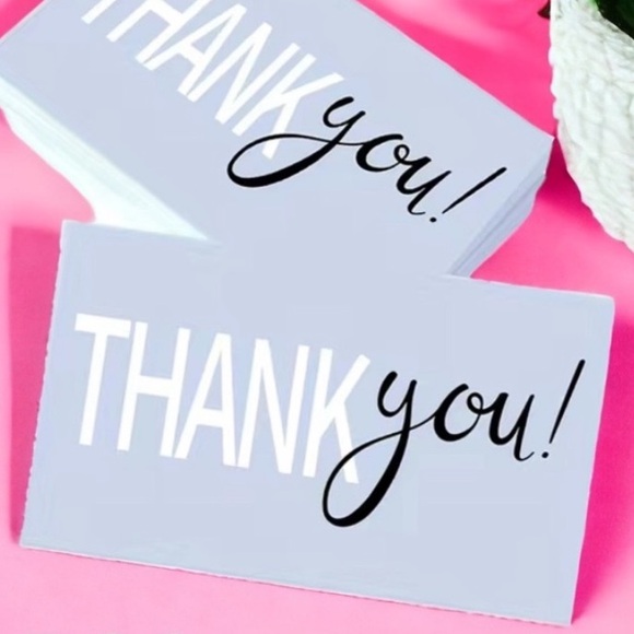 50 Cards Thank You Cards 2.1” X 3.5” - Picture 1 of 3